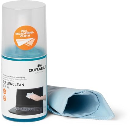 Durable 582300 Screenclean Spray Vaporisateur pour Ecran + Chiffon en microfibre
