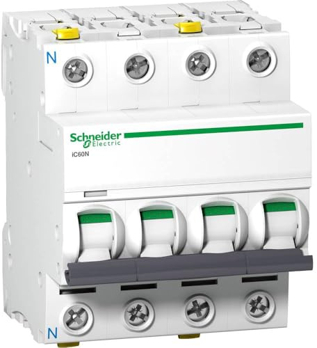 Schneider A9F04720 Disjoncteur iC60N 3P+N 20 A caractéristique C Noir