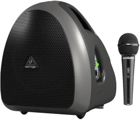 Behringer EUROPORT HPA40 40 Watt Handheld PA System with Microphone, Wireless Microphone Option and Rechargeable Battery