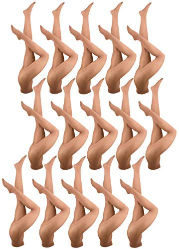 ELBEO NurDie Damen Strumpfhose Tanzstrumpfhose, 15 Stück 70 Den, Braun (Skin 4008), 38-40