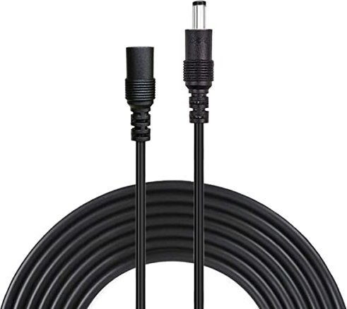 Liwinting 2m Cavo di Prolunga DC Maschio a Femmina Cavo di Alimentazione del Connettore 12V 2,1 mm x 5,5 mm per Adattatore di Potenza, LED, Fotocamera CCTV Potenza, Monitor e più - Nero