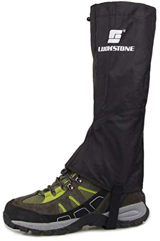 HomDSim Outdoor-Beingamaschen, wasserdicht, Schnee-Gamaschen, Beinschutz für Camping, Wandern, Skifahren, Jagd, Klettern, Stiefelgamaschen, schwarz, Large