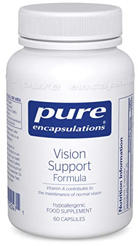 Pure Encapsulations Vision Support Formula - Comprehensive Formula with Vitamin C, Lutein and Zeaxanthin - Bilberry and Grape Seed Extract - 60 Capsules