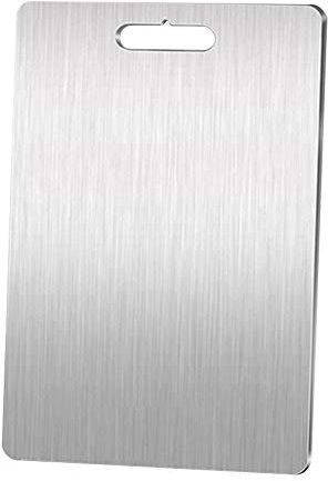 Tranchoir Non-Slip Pétrir Pain Kitchen Hachoirs en Acier Inoxydable Facile a Nettoyer ZHAOFENGMING (Color : Silver, Size : W300×L460×1.8mm)