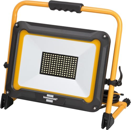 Brennenstuhl LED Baustrahler JARO 9050 M (100W, 10000lm, 6500K, IP65, LED Arbeitsstrahler mit Schnellspannverschluss und 5m Kabel)