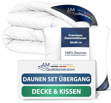 DormiGood Nordico Plumas Cama 135x200 cm de 4 Estaciones - Edredon Nordico Plumon 135x200 con Almohada 80x80 cm - Set de Edredón Nórdico Plumón 135x200 - Hipoalergénico y con Certificación Oeko Tex