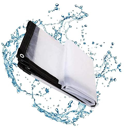 XYXHEII Lonas Impermeables Exterior 5x7m, Toldos Transparentes, Lona Impermeable Transparente con Ojales, Resistente a La Lluvia Duradera, para Jardín, Piscina, Coche