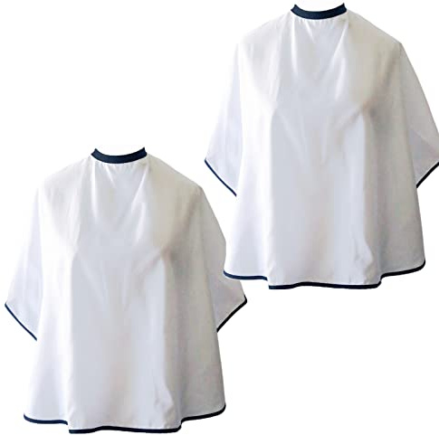 ST-BEST-P Hair Color Cape Makeup Haircut Salon Hairdresser Shampoo Capes Cutting Barber Cape for Men,Women,Clients (White-2PCS)