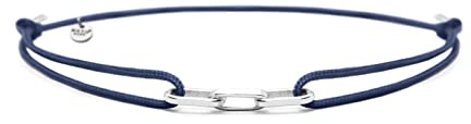 Nato Cuff - 925 Sterling Silber Links Nylonarmband - handgefertigt in Frankreich - verstellbar - Herren und Damenschmuck