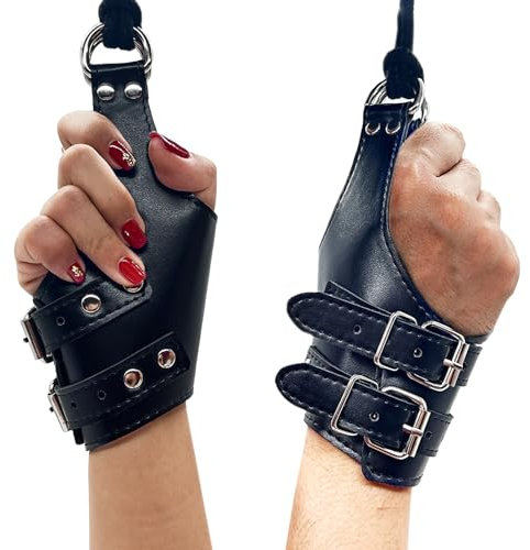 BDSM Bondage Set mit SM Handschellen Leder Stand Hängefesseln für Paare Erotische Handfesseln für Sexspiele Handcuffs für Bondage und Extremer Genuss mit Handfesseln