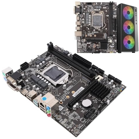 Cuifati pour Carte Mère Inter H310 LGA 1151 DDR4 avec M.2 NVMe NGFF SATA 6 GB/s PCIe Slot DVI + VGA + HDML, RJ45 Plug & Play