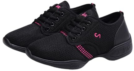 Atmungsaktiv Sportschuhe Tanzen,Damen Geteilte Sohle Tanzschuhe,Luftkissen Training Tanzsneaker,Leicht Und Atmungsaktiv,Leicht Und Langlebig,Ideal FüR Line Dance,Jazz Und Andere Tanzstile