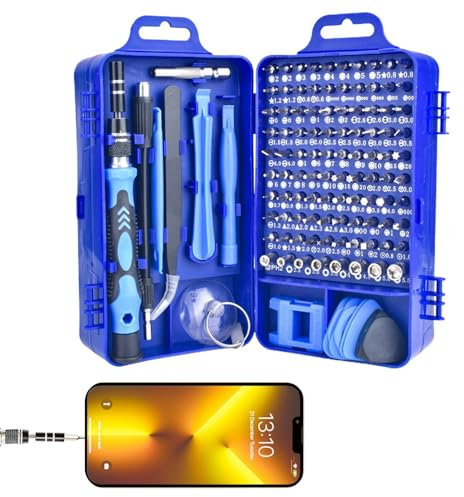 Screwdriver Kit - Magnetic Repair Tool Kit | Steel Repair Tool Kit with 98 Screwdriver Heads and 17 Accessories, Screwdriver Kit, Precision Screwdriver Set for Mobiles Computer