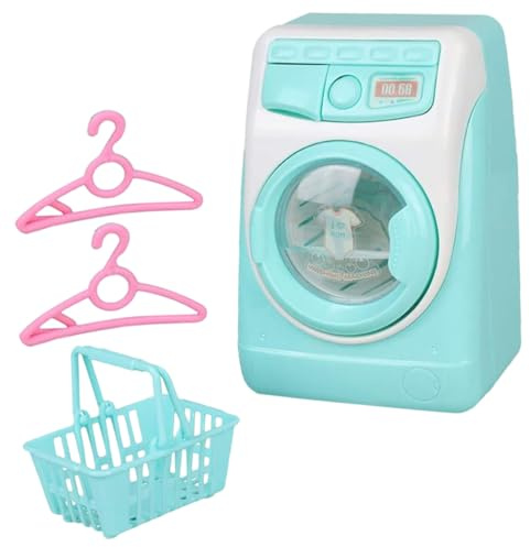PHENOFICE Machine à Laver Créative Miniature Jouet pour Garçon et Filles Filles Petite Taille Design Coloré Jeu D'imitation Maison Poupée Éducatif sans Batterie