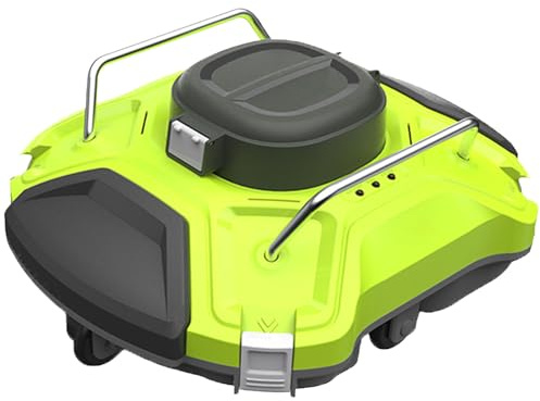 Limpiafondos robótico para piscinas, aspirador para piscinas elevadas, amplio depósito de filtro de carga superior, filtros dobles, indicador LED, para todo tipo de piscinas elevadas