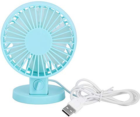 Ventilador de escritorio portátil de Glomora USB USB Ultra Quiet Fan 45 ° Ajuste para el escritorio de la oficina en casa (Azul)