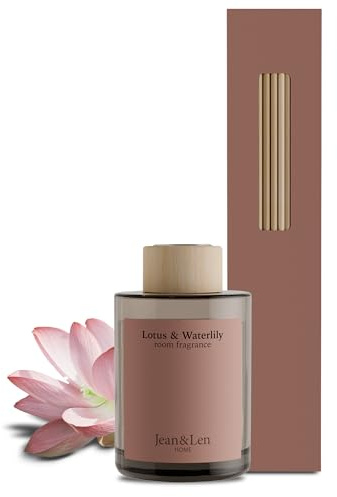 Jean & Len Difusor Lotus & Waterlily, para un Ambiente perfumado, Aroma sensorial y Delicado, Vegano, 100 ml