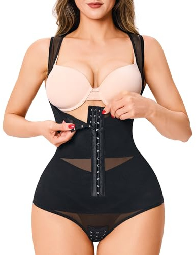 Nebility Body Modellante Donna Body Contenitivo Modellante Snellente Corsetto Stringivita Controllo Vita E Effetto Push-Up Fajas Colombianas Waist Trainer Shapewear Bodysuit Nero S