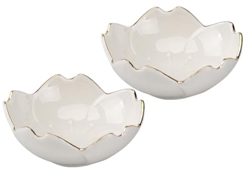 BESPORTBLE Platos de Cerámica para Condimentos Diseño de Flor de Cerezo, 2 Unidades, Porcelana, Platos de Salsa para Mojar de 7 Cm, Aptos para Servir en Cenas y Barbacoas