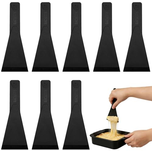 Raclette Spatula Set, Non-Stick Raclette Slider, High-Quality Raclette Scraper, for Cheese Grills, Gourmet Boards, Fondue, Kitchen Utensils for Pans and Frying Pans