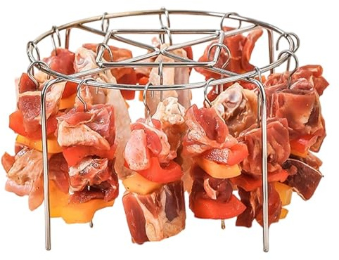 Parrilla para freidora de aire - 360° Preparación Uniforme Resistente al Calor | Horno de Acero inoxidable Barbacoa - Para Cocina, Al Aire Libre, Picnic, Camping, Barbacoa, Hornear, Brochetas