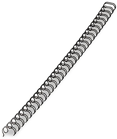 Fellowes 5255401 Drahtbinderücken, 1/2 Zoll Durchmesser, schwarz, 100 Blatt, 25 Stück