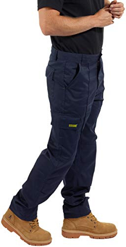 SITE KING Mens Knee Pad Combat Work Trousers with Multi Cargo Pockets | Men's combat work trousers with knee pad pockets and multiple cargo pockets for practical trade use, sizes 28-52