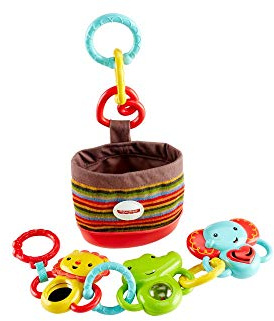 Fisher-Price Trío Actividad de Paseo, Juguetes Colgantes para bebé (Mattel DFP25)
