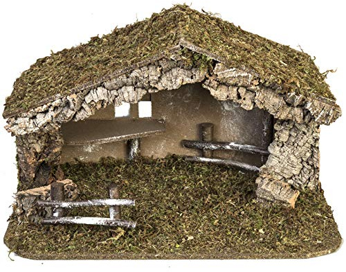 Holyart Etable crèche Noel Simple liège et Mousse 38x58x34