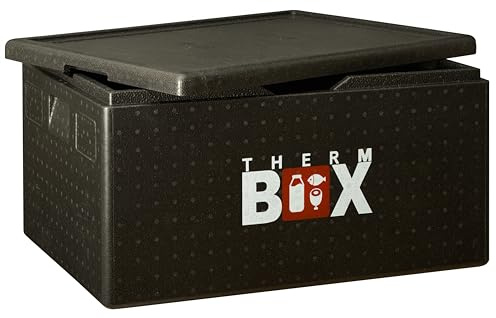 THERM BOX Styroporbox B80 80-Liter - für E2 & E3 Kisten Thermobox Kühlbox Innen: 62,5x42,5x32cm Profibox Wiederverwendbar