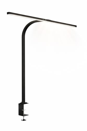 Unilux LED Schreibtischlampe Strata zum Klemmen, dimmbar, schwarz, 70 x 80cm