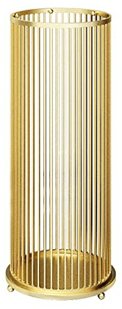 Schirmständer WXYZ Licht Luxus Schmiedeeisen, Hause Eingang Hotellobby Regenschirm Lagergestell, Mit 4 Haken, Weiß Schwarz Gold Pink 58x22cm (Color : Gold)