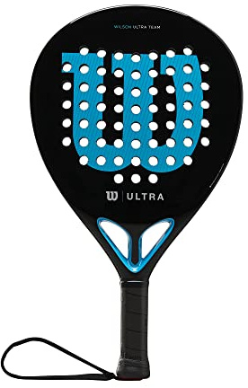 Wilson Raquette de Padel Ultra Team V2, Fibre de Verre/EVA, 366 g, Noir/Bleu, WR067011U2