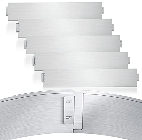 Tubiaz Bordi Aiuole in Metallo, 10m Bordatura da Giardino in Acciaio galvanizzat, 100 cm x 18 cm (Lunghezza x Altezza) Spessore 0,7 mm, Bordura per Prato Giardino Piante, 10 Pezzi