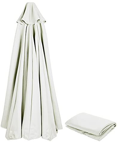 NAFGQIY 300cm Ersatzbespannung für Sonnenschirm, Strandschirm, Gartenschirm, Ampelschirm, Outdoor Schirm Stoff Rund Des Garten, Terrasse, Hinterhof, Pool, Strand