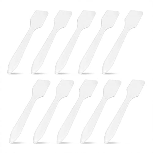 Luxylei 20 Unids/Set Espátulas De Crema Desechables, Espátulas De Punta para Máscara De Maquillaje, Espátulas De Punta De Máscara De Crema De Plástico para Mezclar Y Muestrear Cosméticos