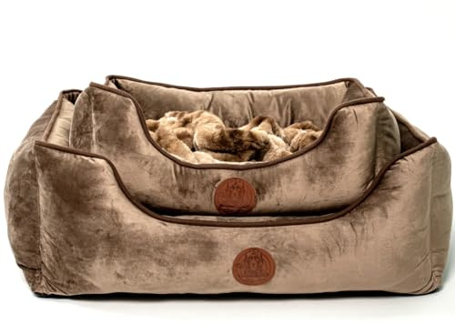 Flying Dog Henri Orthopädisches Hundebett, Gelenkeschonend, Memory-Kaltschaummatratze inkl. eingenähten Kuscheldecke zum einbuddeln