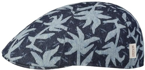 Stetson Texas Denim Print Flatcap UV-Schutz 40 Made in EU Damen Herren Frühjahr Sommer