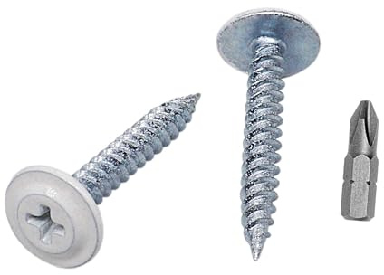 SKIR'CO (50 pz.) Viti autofilettanti per legno verniciate da 4,2 x 30 mm, vite in metallo, testa a traliccio con PH modificato (bianco puro RAL 9010)