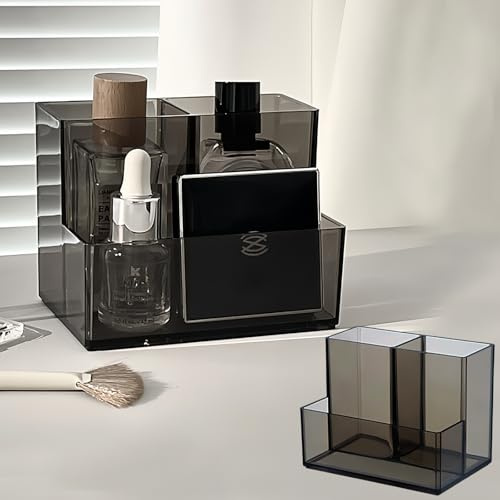 SLHEQING Make up Organizer 2 Stück, Badezimmer Kosmetik Organizer mit 3 Fächern, Schminktisch Organizer für Spiegelschrank Badezimmerschrank Vanity Desktop