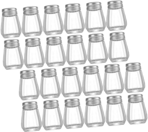 Amosfun 30pcs Mini Condiment Bottle Seasoning Containers Salt Pepper Shaker Kitchen BBQ Spice Bottles