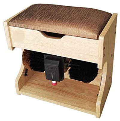Lucidascarpe Elettrico, Lucidascarpe Elettrico Completamente Automatico, Lucidascarpe Elettrico per Hotel per Famiglie, Banche, luoghi pubblici (Colore legno2) (Colore legno1)