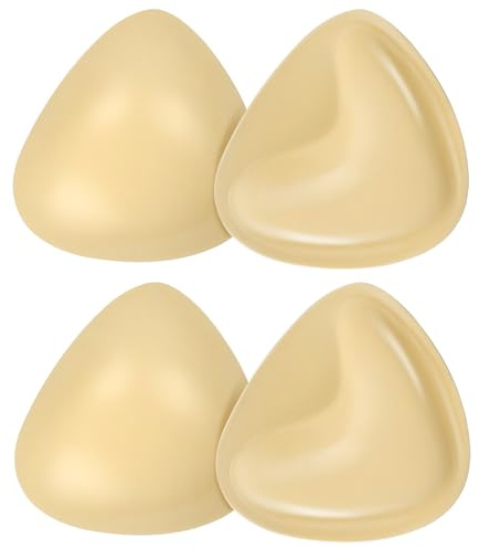Vivikivi 2 par dubbelsidiga självhäftande bh-inlägg, push up klibh-kuddar för kvinnor, återanvändbara bh-inlägg för bikinis klänningar sport bh baddräkt, Beige, L