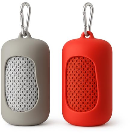 Chill Flex Asciugamano Rinfrescante in Microfibra, Set da 2, 100x30 cm, con Custodia in Silicone, per Sport e Palestra