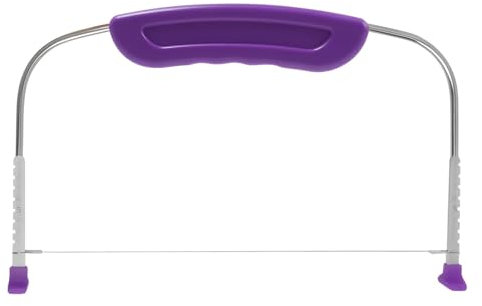 Cortador de tartas de acero inoxidable con altura ajustable, cortador de fondo para tartas con cuerda de alambre, ayuda para cortar tartas, 27,3 x 15,8 cm, cortador de tartas para pan, tostadas