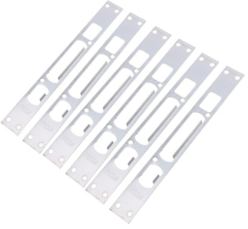 Hohopeti 6 Pezzi Piastre Rinforzo Serratura Porta in Ferro Resistente e Durevole Protezione Sicurezza Contro Effrazioni Facile Installazione in Minuti Copertura Completa per Porte Esterne