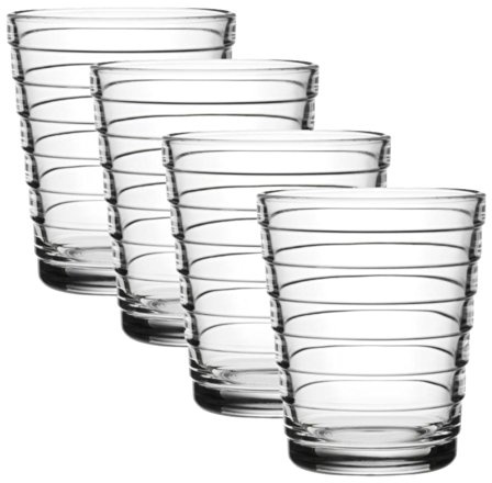 Iittala 1008742 Aino Aalto Becher 22 cl Klar, 4-Stück