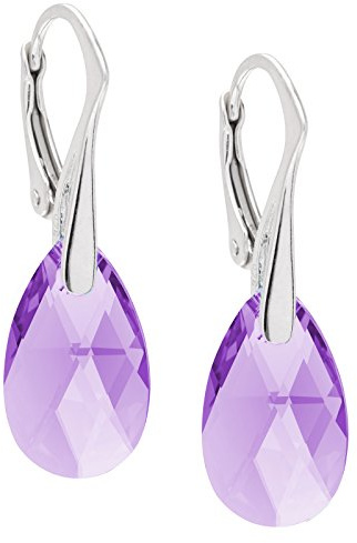 LILLY MARIE Orecchini Femminili In Argento Sterling Con Pendenti Di Cristallo Viola