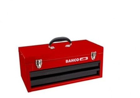 BAHCO - Caisse à outils métallique à 2 tiroirs, 523 mm x 257 mm x 247 mm