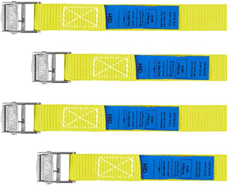 RACEFOXX Spanngurt 40 cm Ladungssicherung, 4 Stück im Set, gelb